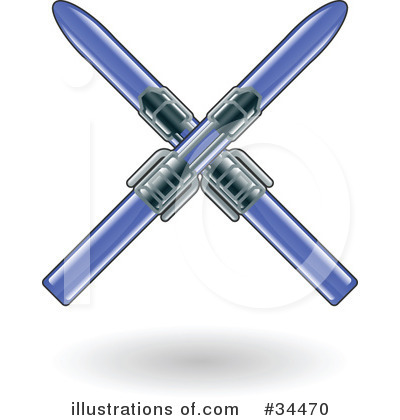 Royalty-Free (RF) Skiing Clipart Illustration by AtStockIllustration - Stock Sample #34470