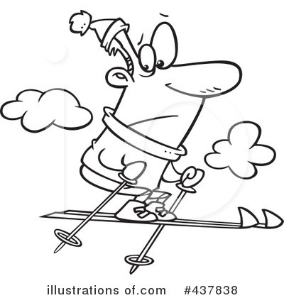 Royalty-Free (RF) Skiing Clipart Illustration by toonaday - Stock Sample #437838