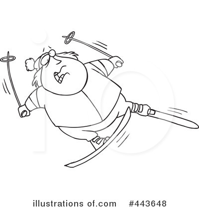 Royalty-Free (RF) Skiing Clipart Illustration by toonaday - Stock Sample #443648