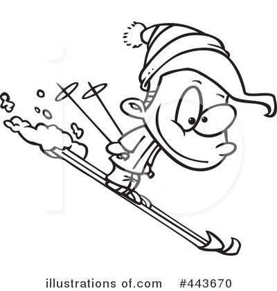 Royalty-Free (RF) Skiing Clipart Illustration by toonaday - Stock Sample #443670