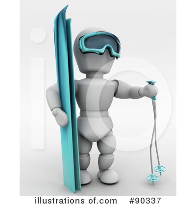 Royalty-Free (RF) Skiing Clipart Illustration by KJ Pargeter - Stock Sample #90337
