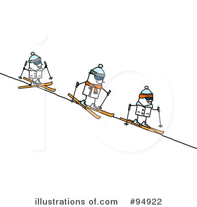 Royalty-Free (RF) Skiing Clipart Illustration by NL shop - Stock Sample #94922