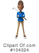 Skinny Golfer Guy Clipart #104324 by Julos