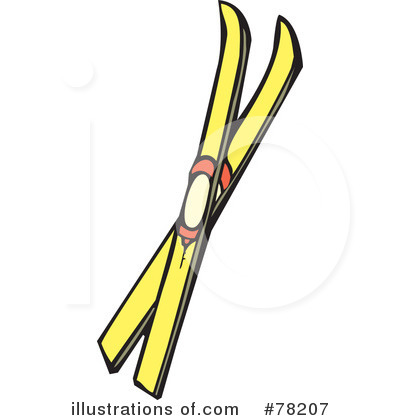 Royalty-Free (RF) Skis Clipart Illustration by xunantunich - Stock Sample #78207
