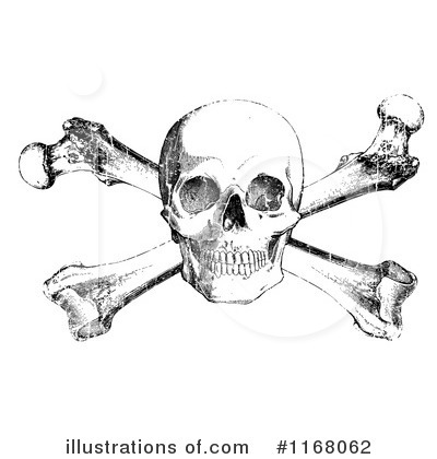 Royalty-Free (RF) Skull And Crossbones Clipart Illustration by BestVector - Stock Sample #1168062