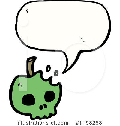 Royalty-Free (RF) Skull Apple Clipart Illustration by lineartestpilot - Stock Sample #1198253