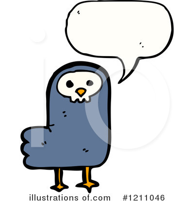Royalty-Free (RF) Skull Bird Clipart Illustration by lineartestpilot - Stock Sample #1211046