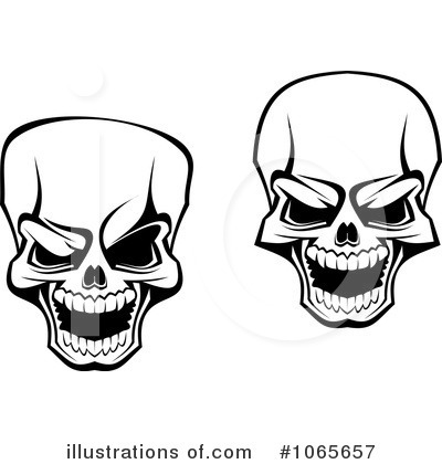 Royalty-Free (RF) Skull Clipart Illustration by Vector Tradition SM - Stock Sample #1065657
