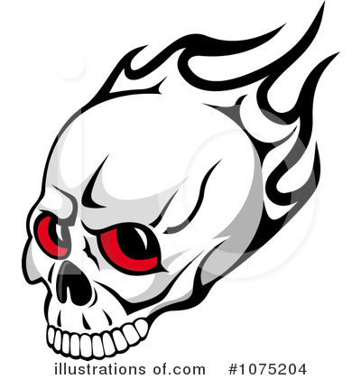 Royalty-Free (RF) Skull Clipart Illustration by Vector Tradition SM - Stock Sample #1075204