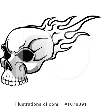 Royalty-Free (RF) Skull Clipart Illustration by Vector Tradition SM - Stock Sample #1078391
