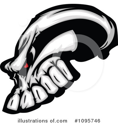 Royalty-Free (RF) Skull Clipart Illustration by Chromaco - Stock Sample #1095746