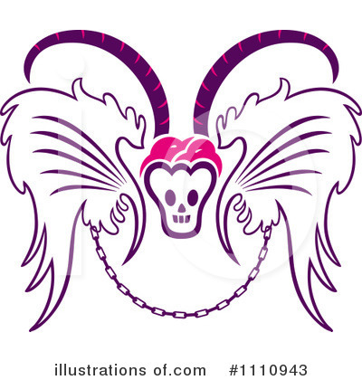 Royalty-Free (RF) Skull Clipart Illustration by Cherie Reve - Stock Sample #1110943