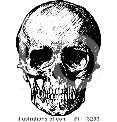 Royalty-Free (RF) Skull Clipart Illustration by Prawny Vintage - Stock Sample #1113233