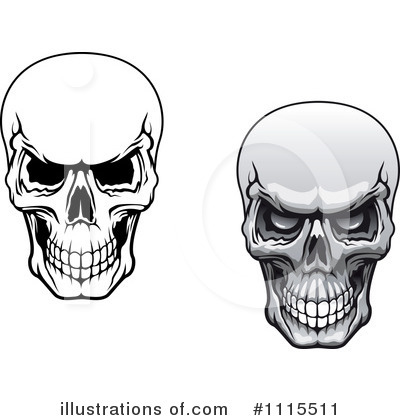 Royalty-Free (RF) Skull Clipart Illustration by Vector Tradition SM - Stock Sample #1115511