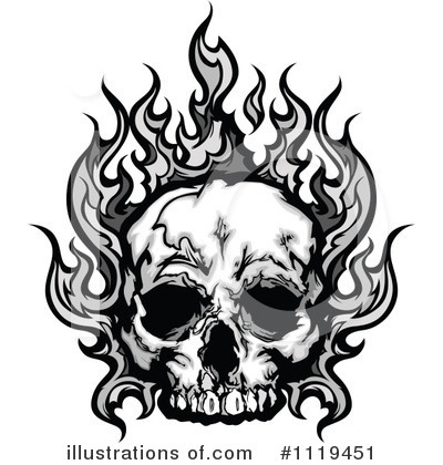 Royalty-Free (RF) Skull Clipart Illustration by Chromaco - Stock Sample #1119451