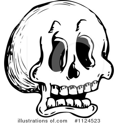 Royalty-Free (RF) Skull Clipart Illustration by visekart - Stock Sample #1124523