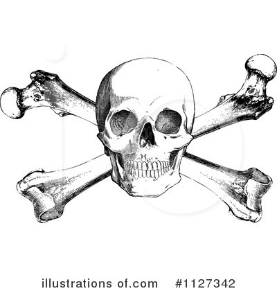 Royalty-Free (RF) Skull Clipart Illustration by BestVector - Stock Sample #1127342