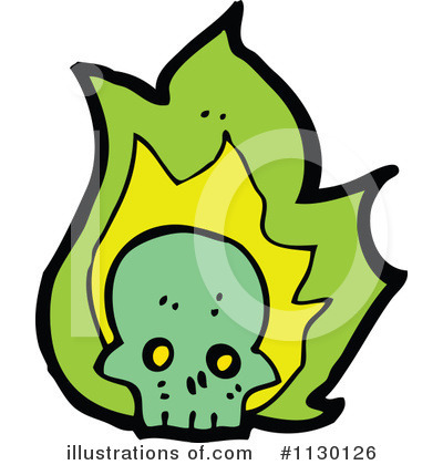 Flaming Skull Clipart #1130126 by lineartestpilot