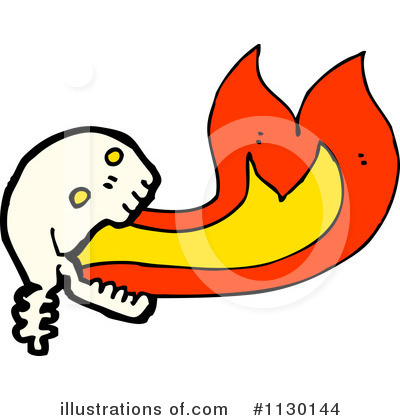 Flaming Skull Clipart #1130144 by lineartestpilot