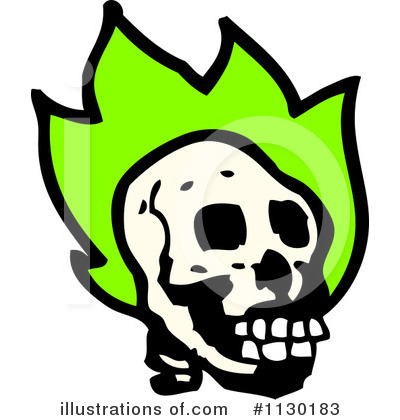 Flaming Skull Clipart #1130183 by lineartestpilot