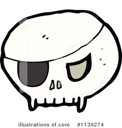 Pirate Skull Clipart #1130274 by lineartestpilot