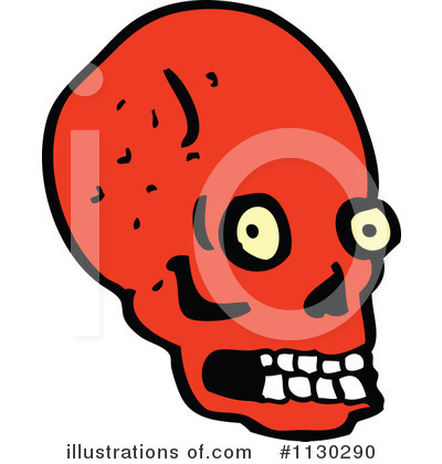Royalty-Free (RF) Skull Clipart Illustration by lineartestpilot - Stock Sample #1130290