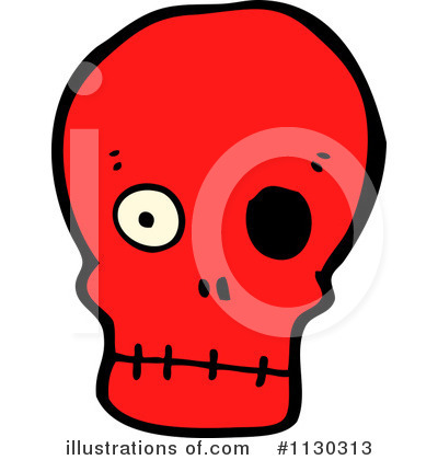 Royalty-Free (RF) Skull Clipart Illustration by lineartestpilot - Stock Sample #1130313
