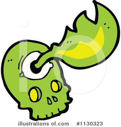 Flaming Skull Clipart #1130323 by lineartestpilot