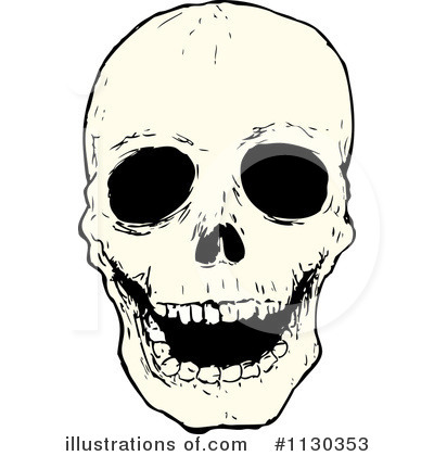Royalty-Free (RF) Skull Clipart Illustration by lineartestpilot - Stock Sample #1130353