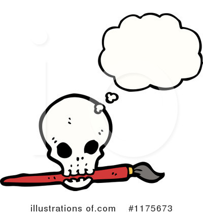 Royalty-Free (RF) Skull Clipart Illustration by lineartestpilot - Stock Sample #1175673