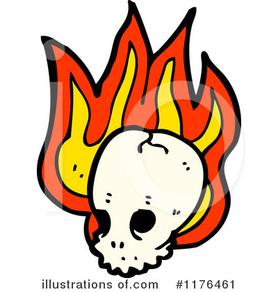 Royalty-Free (RF) Skull Clipart Illustration by lineartestpilot - Stock Sample #1176461