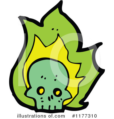 Flaming Skull Clipart #1177310 by lineartestpilot