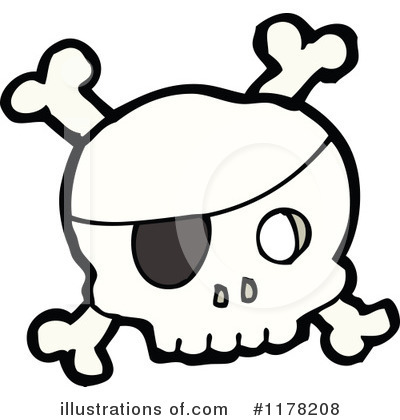 Royalty-Free (RF) Skull Clipart Illustration by lineartestpilot - Stock Sample #1178208