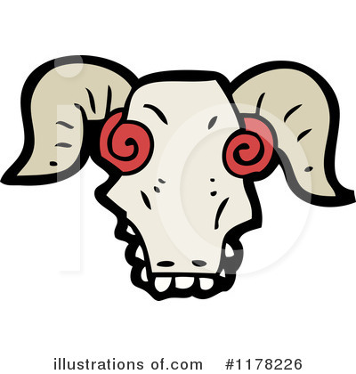 Royalty-Free (RF) Skull Clipart Illustration by lineartestpilot - Stock Sample #1178226