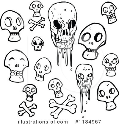 Royalty-Free (RF) Skull Clipart Illustration by lineartestpilot - Stock Sample #1184967