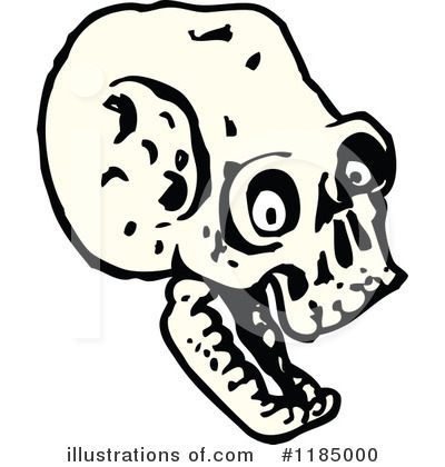 Royalty-Free (RF) Skull Clipart Illustration by lineartestpilot - Stock Sample #1185000