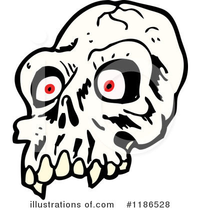 Royalty-Free (RF) Skull Clipart Illustration by lineartestpilot - Stock Sample #1186528