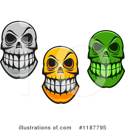 Royalty-Free (RF) Skull Clipart Illustration by Vector Tradition SM - Stock Sample #1187795