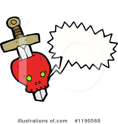 Royalty-Free (RF) Skull Clipart Illustration by lineartestpilot - Stock Sample #1190568
