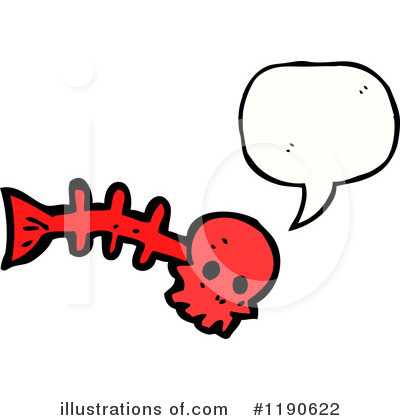 Fish Skeleton Clipart #1190622 by lineartestpilot