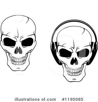 Royalty-Free (RF) Skull Clipart Illustration by Vector Tradition SM - Stock Sample #1195085