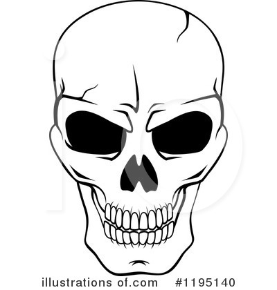 Royalty-Free (RF) Skull Clipart Illustration by Vector Tradition SM - Stock Sample #1195140