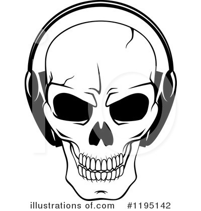 Royalty-Free (RF) Skull Clipart Illustration by Vector Tradition SM - Stock Sample #1195142