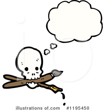 Royalty-Free (RF) Skull Clipart Illustration by lineartestpilot - Stock Sample #1195450