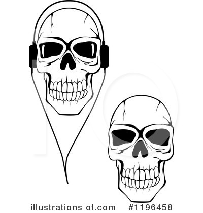 Royalty-Free (RF) Skull Clipart Illustration by Vector Tradition SM - Stock Sample #1196458