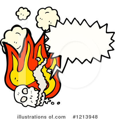 Flaming Skull Clipart #1213948 by lineartestpilot