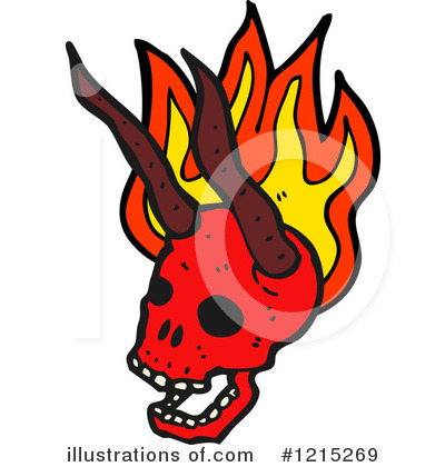Flaming Skull Clipart #1215269 by lineartestpilot