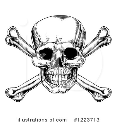 Royalty-Free (RF) Skull Clipart Illustration by AtStockIllustration - Stock Sample #1223713