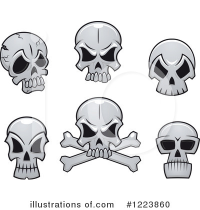 Royalty-Free (RF) Skull Clipart Illustration by Vector Tradition SM - Stock Sample #1223860