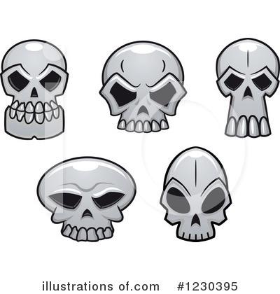 Royalty-Free (RF) Skull Clipart Illustration by Vector Tradition SM - Stock Sample #1230395